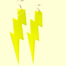 Yellow Thunderbolt Earrings